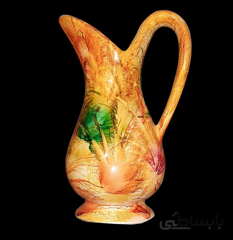 پارچ سفالی گلدار