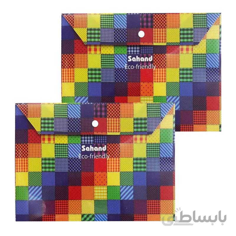 پوشه دکمه دار سهند کد EF4 سایز A4 بسته 2 عددی
