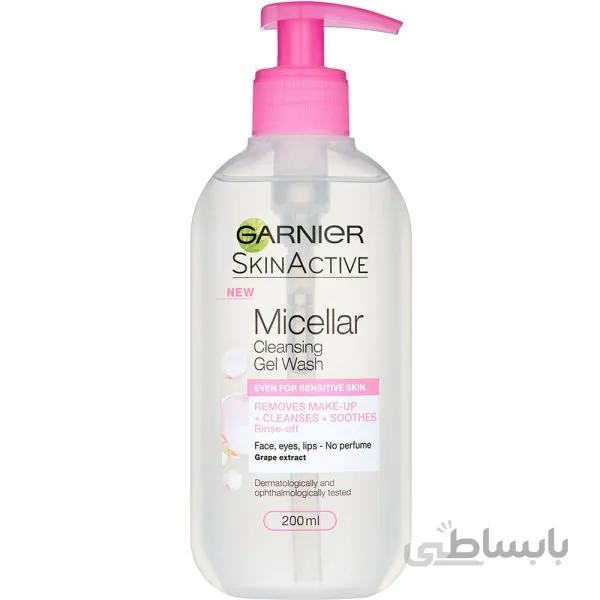 ژل شستشوی صورت مدل میسلار کوسورسوز مکیاج گارنیه حجم 200 میل ا Micellar Kusursuz Makyaj Face Wash Gel Garnier