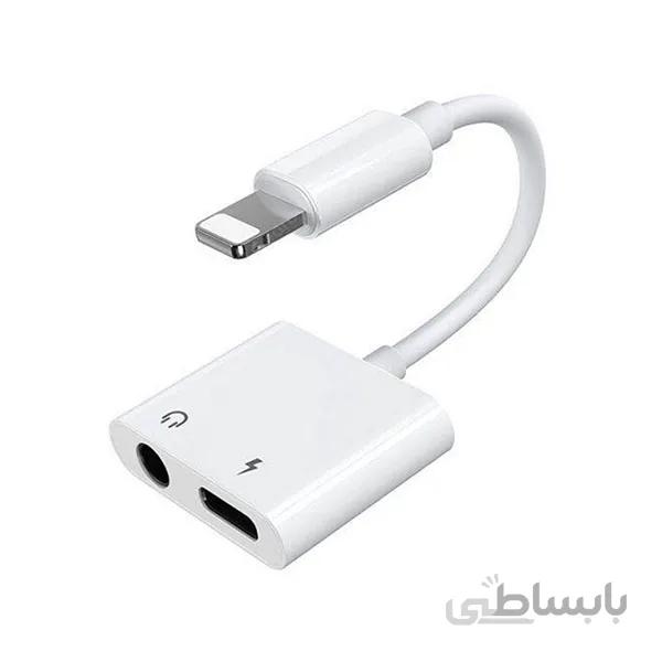 مبدل لایتنینگ به لایتنینگ و صدا جویروم Joyroom Lightning to 3.5 Jack and Lightning Audio Converter (S-Y104)