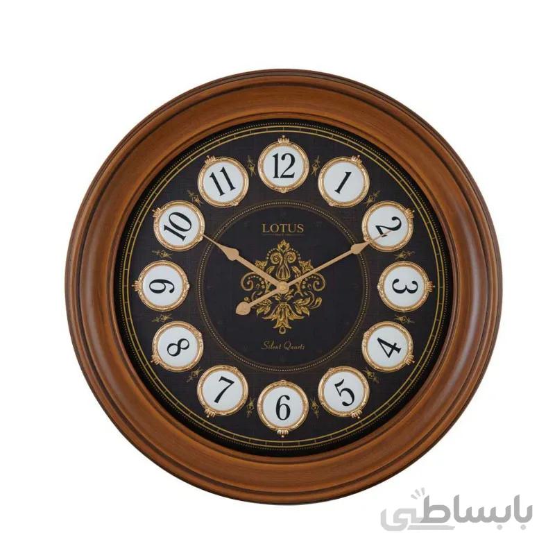 ساعت دیواری چوبی لوتوس مدل 013