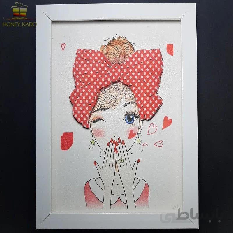 تابلو سه بعدی فانتزی مدل kiss