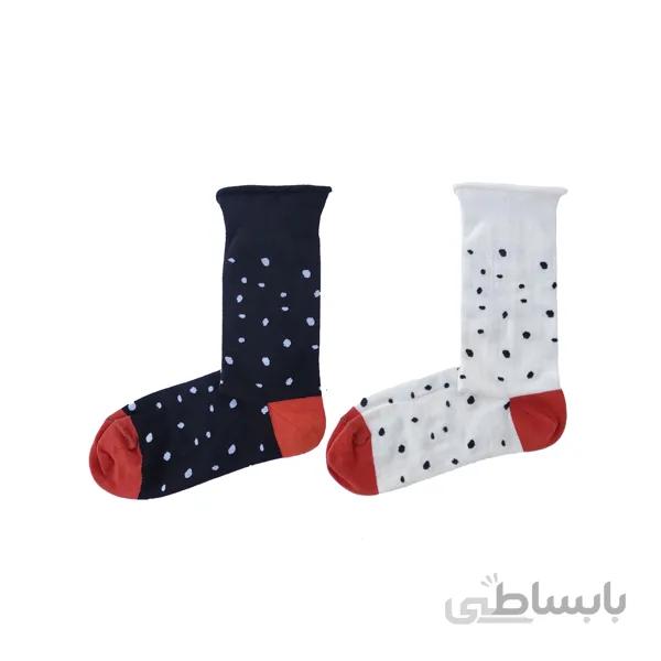 جوراب لنگه به لنگه خال خالی کد PH561