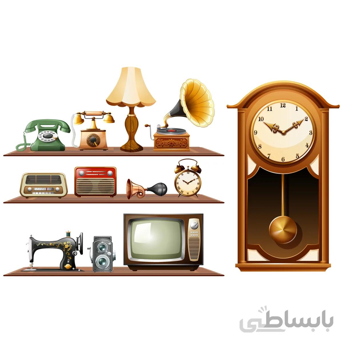 طرح وکتور عتیقه جات قدیمی