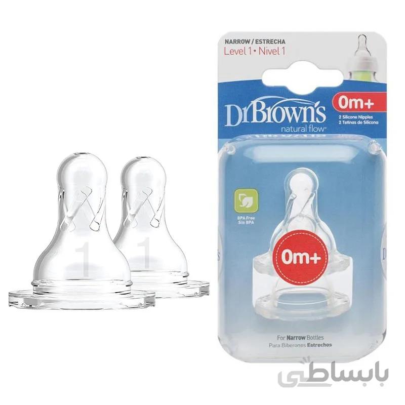 سرشیشه سیلیکونی باریک +0m دکتر براون Dr Browns