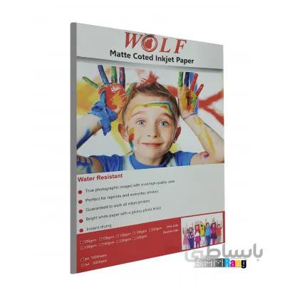 کاغذ مات ولف WOLF سایز A4 وزن 108 گرم 100 برگ