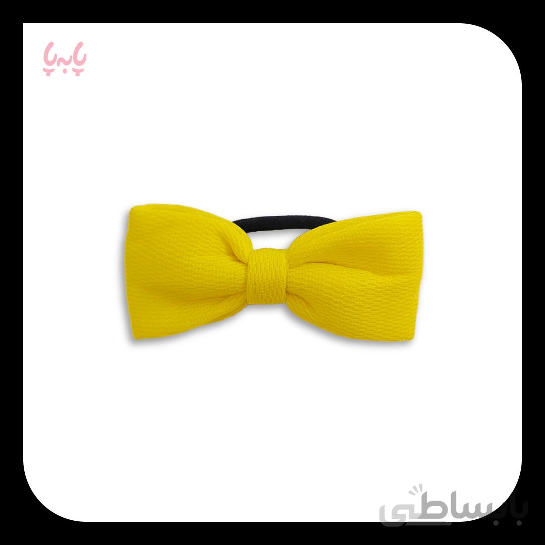کش مو پاپیونی کوچک زرد