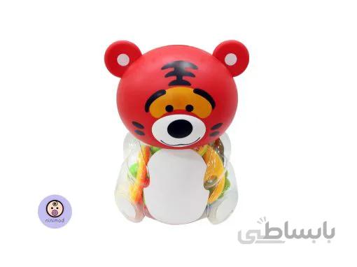 ست جغجغه طرح خرس قرمز سایز بزرگ