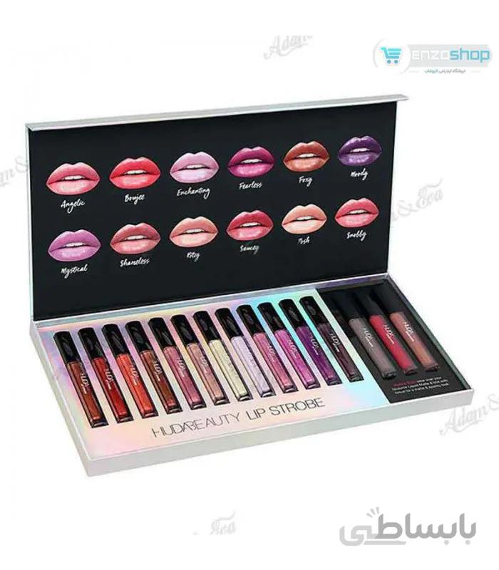 پک 15 عددی رژلب مایع هدی بیوتی (SHINE LIQUID LIPSTICK HUDABEAUTY COSMETICS 15)