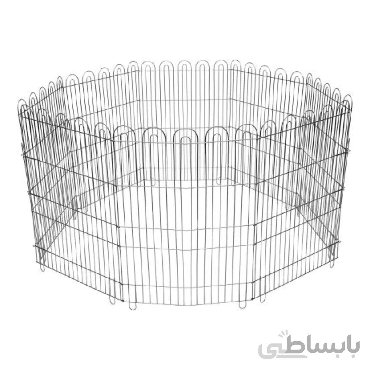 پارک سگ و گربه ارتفاع 90 هشت تکه مدل استیل