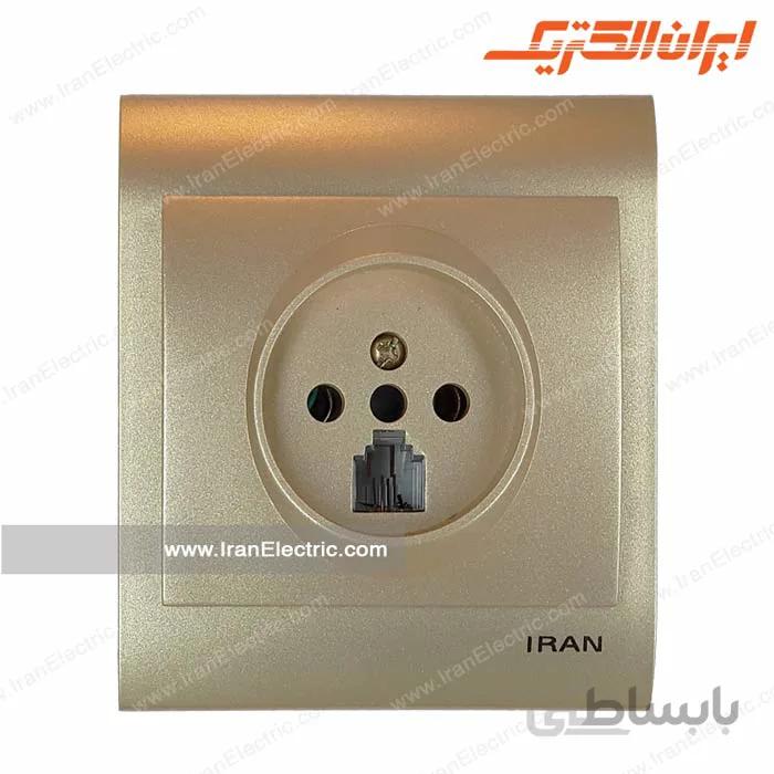 پریز تلفن دوکاره ایران بژ