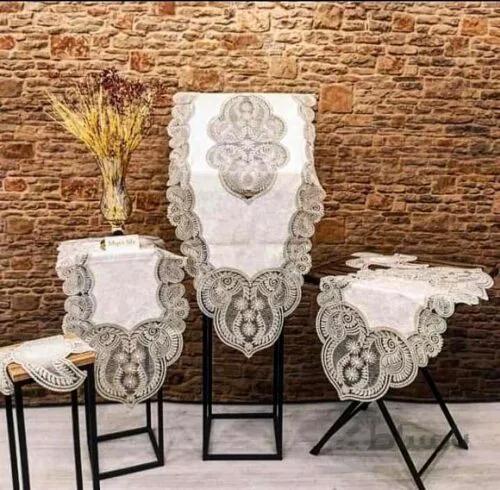 رومیزی ۵ تیکه دانتل (لاکچری) ا romizi dantel
