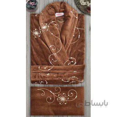 ست حوله تن پوش یک نفره سری پنبه 2 تکه هوبی کد 104