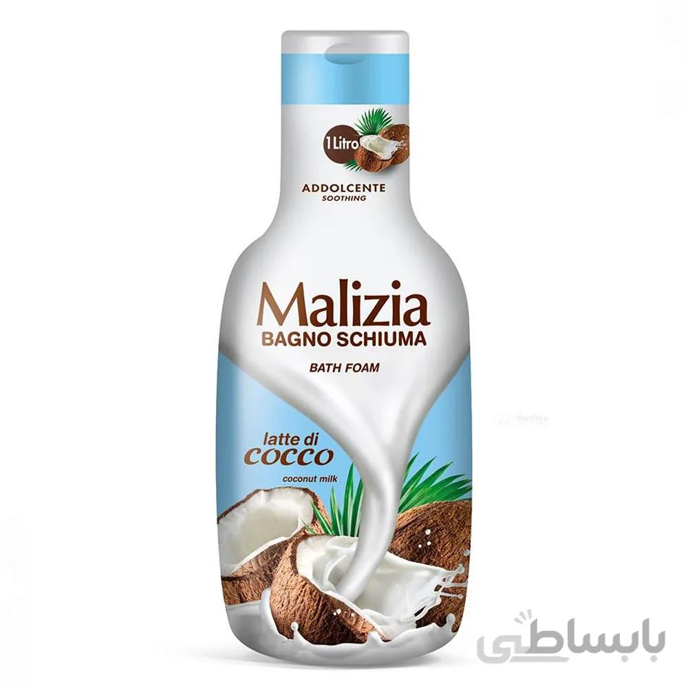 شامپو بدن کرمی مالیزیا Malizia با عصاره شیر نارگیل حجم ۱۰۰۰ میل