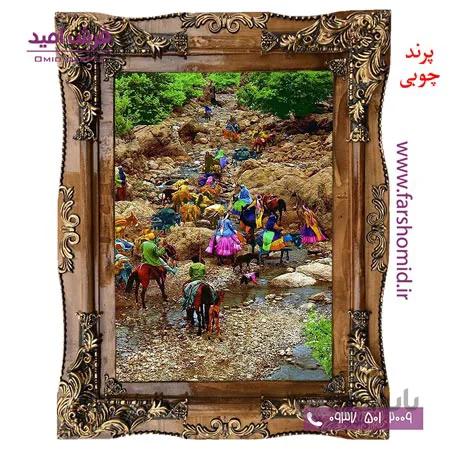 تابلو فرش ماشینی طرح کوچ عشایر کد 1204۳ فرشان