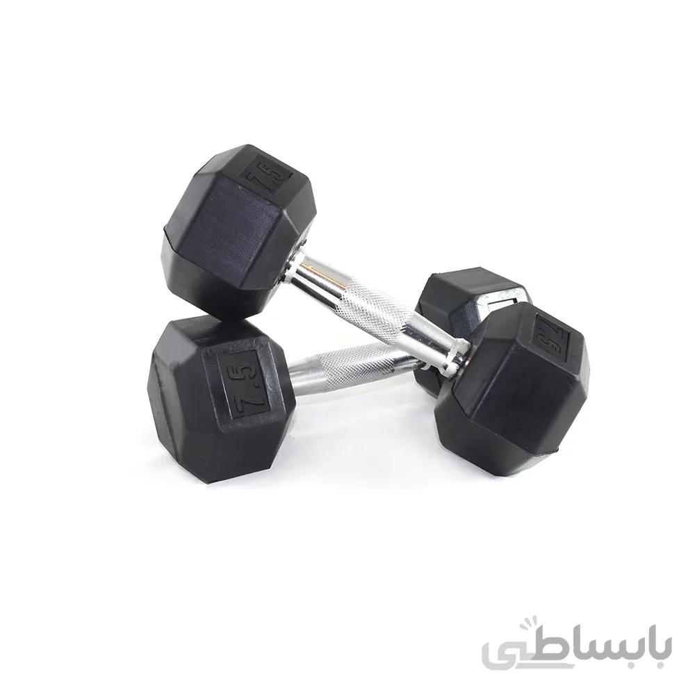 دمبل شش ضلعی 7.5 کیلوگرمی