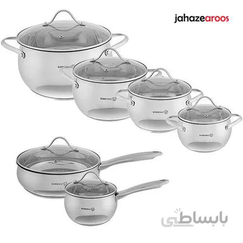 سرویس استیل کرکماز ۱۲ پارچه