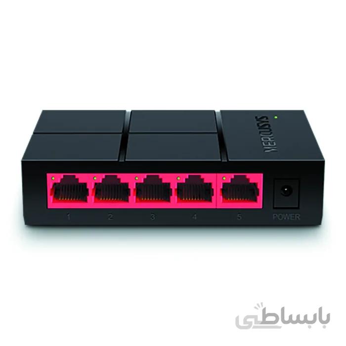 سوئیچ شبکه 5 پورت 10/100 مرکاسیس مدل MS105g