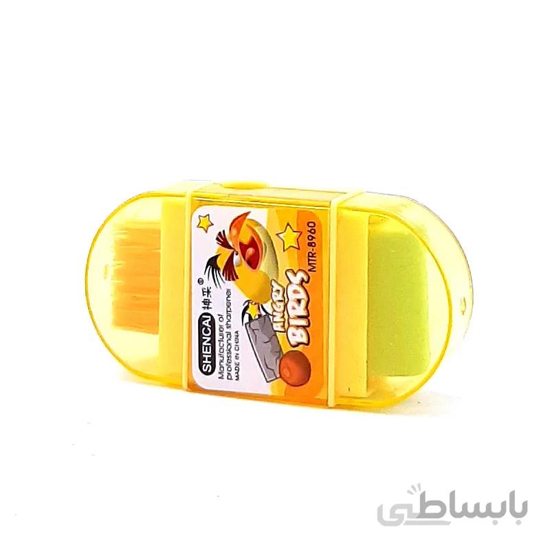 پاک کن و تراش فانتزی تک سوراخ فرچه دار