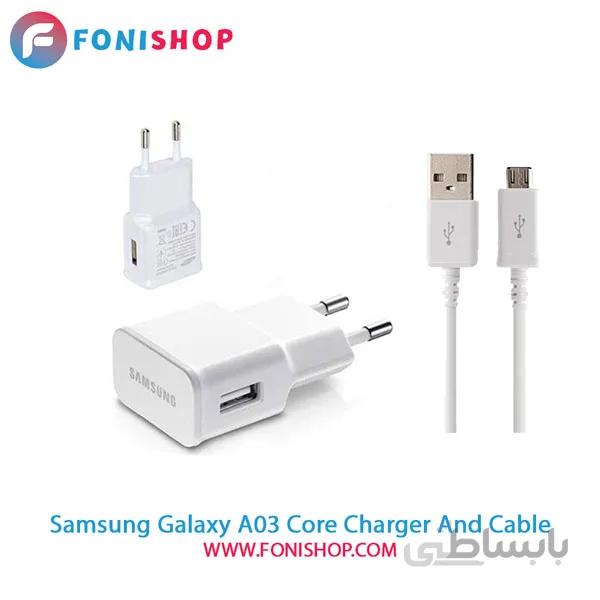 کابل و شارژر فست شارژ اصلی سامسونگ Samsung Galaxy A03 Core