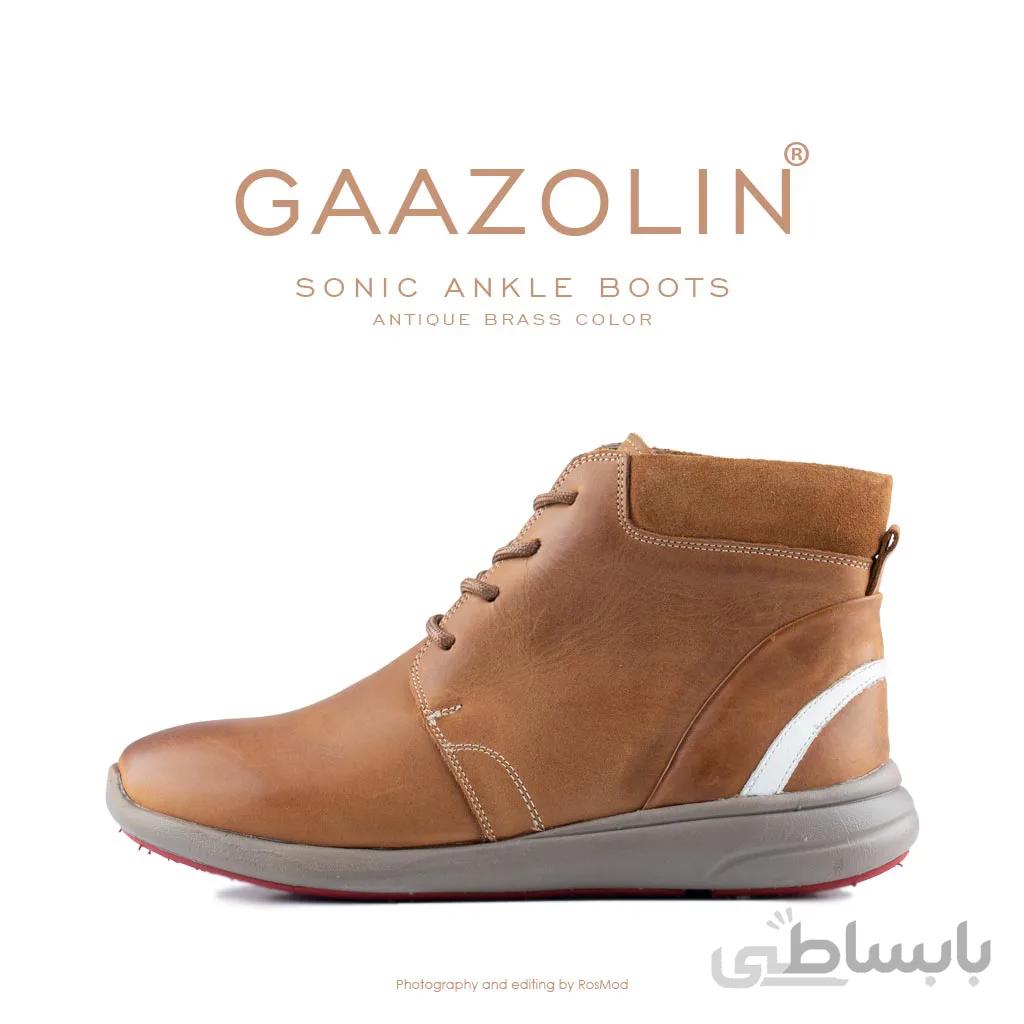 نیم بوت سونیک گازولین عسلی – GAAZOLIN Sonic Ankle Boots Antique Brass