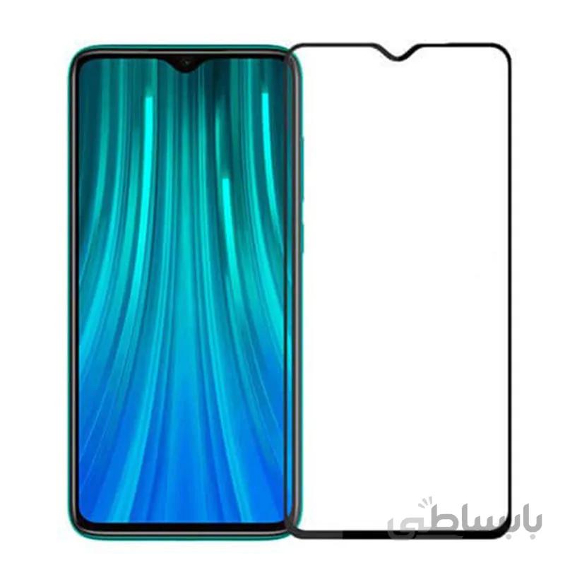 گلس شیشه ای تمام چسب Xiaomi Redmi Note 8 Pro مشکی