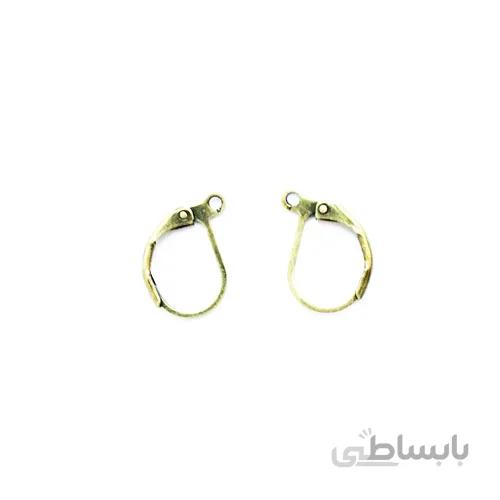 پایه گوشواره زردقلم قفل دار بسته دو عددی kkz1029