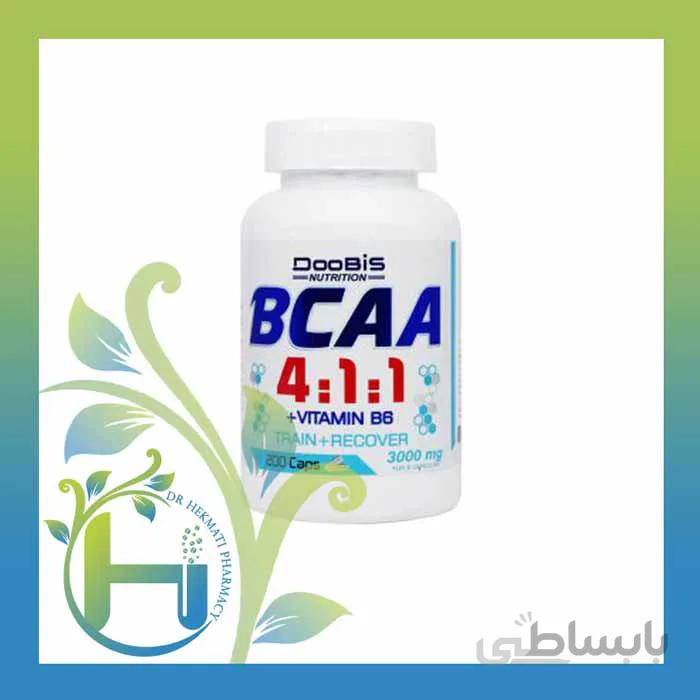 کپسول بی سی ای ای 4:1:1 و ویتامین ب6 دوبیس 200 عدد Doobis BCAA 4-1-1 And Vitamin B6 200 Caps