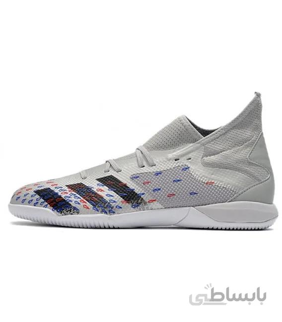 کفش فوتسال آدیداس پردیتور های کپی Adidas Predator Freak.3 White Grey