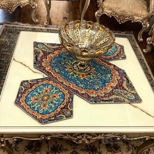 رومیزی 3 تیکه ترمه سنتی طرح سالار