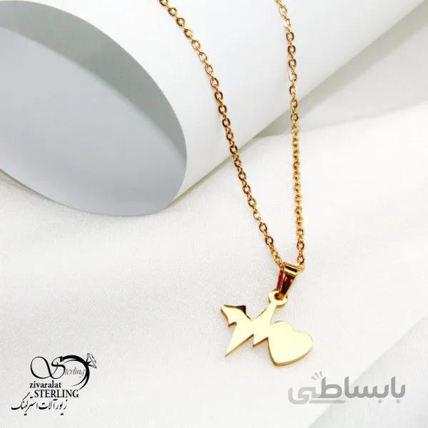 گردنبند استیل طرح قلب و ضربان