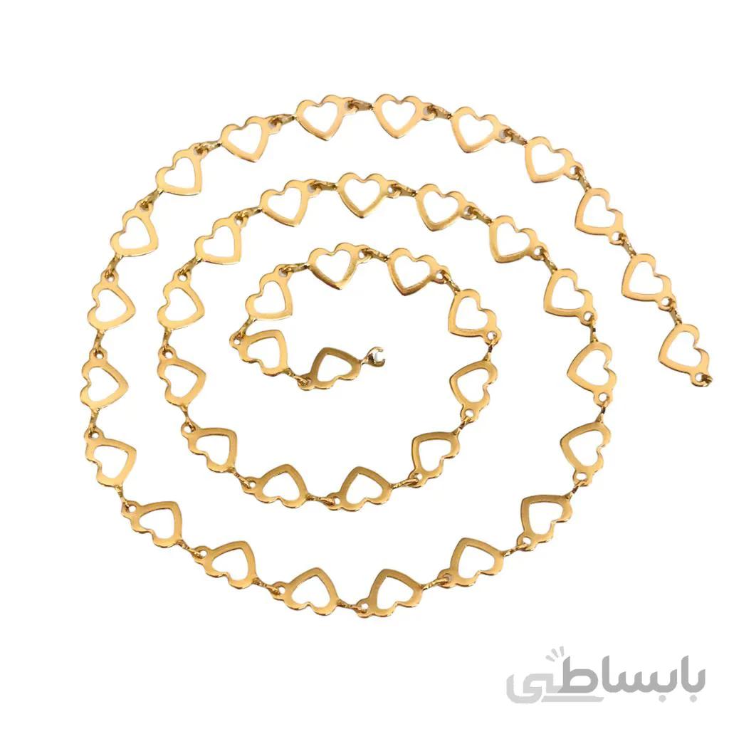 زنجیر پابند مدل قلبی (استیل رنگ ثابت)