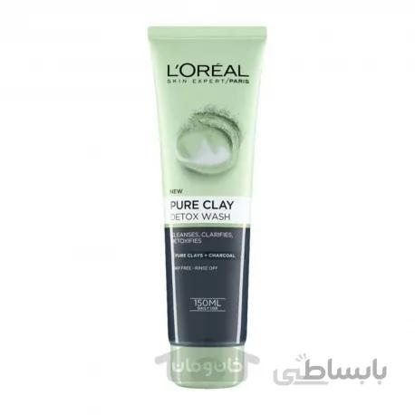 ژل خاک و ذغال برای شستشوی صورت لورآل 150 میلی لیتر Loreal