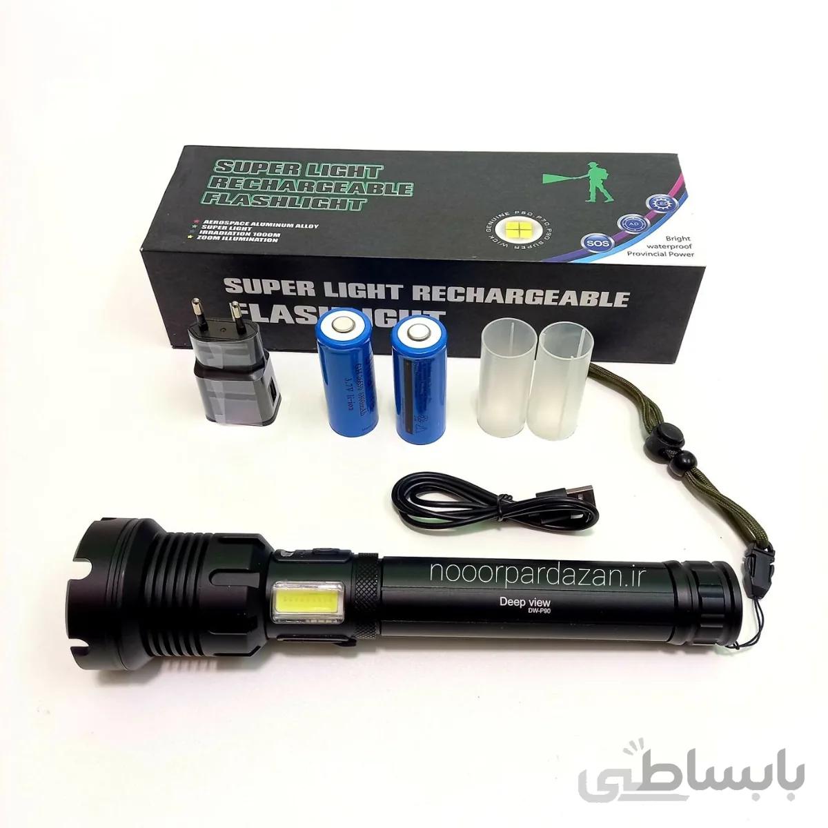چراغ قوه پلیسی برند deep view مدل DW-P90