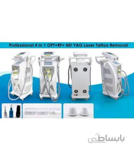 دستگاه لیزر حرفه ای موهای زائد IPL با سه طول موج آر اف + لیزر موهای زائد و کیوسوئیچ ریمور تتو