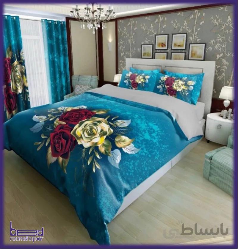 سرویس کتان تنسل گل کد1011