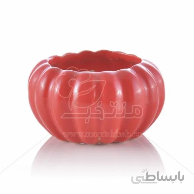 گلدان سفالی طرح توت فرنگی ارتفاع 6 سانتیمتر