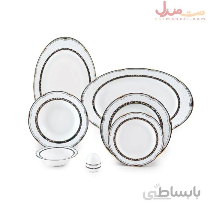 سرویس 28 پارچه چینی زرین سری ایتالیا اف مدل پرشیا سرمه درجه عالی
