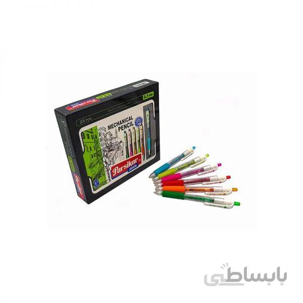 اتود ٢ زبانه چاپى گريپ دار 0.5 پارسیکار مدل JM806 (بسته 24 عددی)