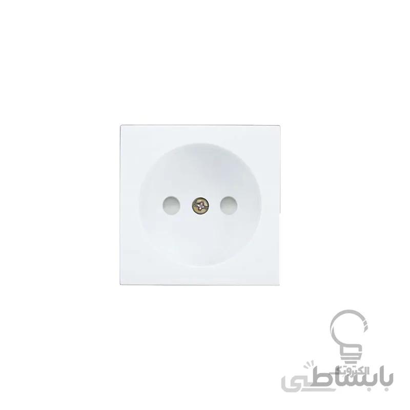 صفحه پریز برق بدون ارت با محافظ کودک مدل آذین سفید پارت الکتریک