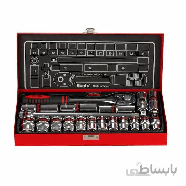 ست بکس 20 عددی درایو 1/2 اینچ رونیکس مدل RH-2620