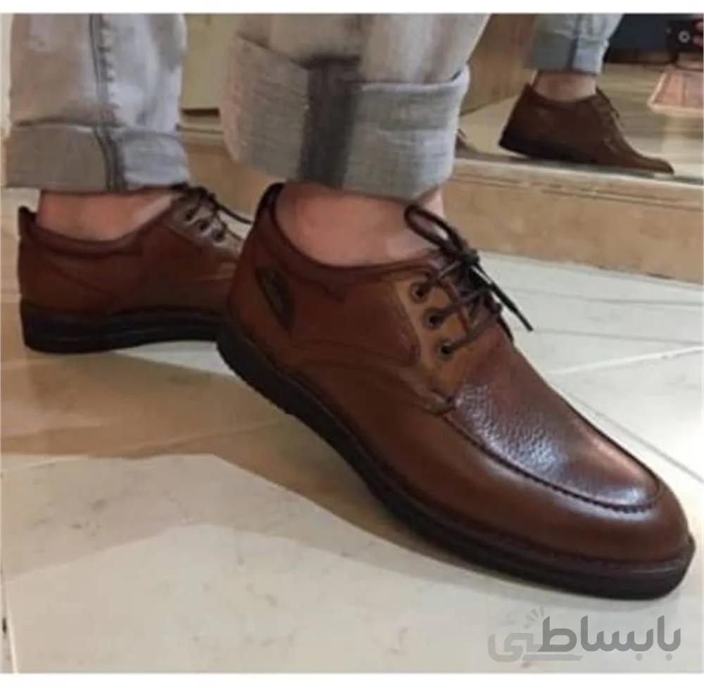 کفش مردانه تمام چرم قهوای سایز 40-45 ا Mens shoes all leather قهوای size 40-45