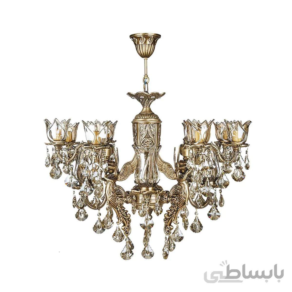 لوستر دایکاست ۱۲ شعله چشمه نور مدل M3578/4-8-A