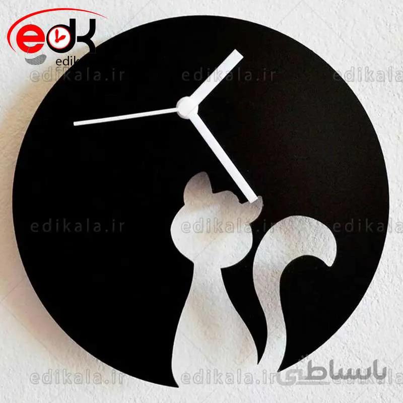 ساعت دیواری فانتزی طرح گربه در پنج رنگ