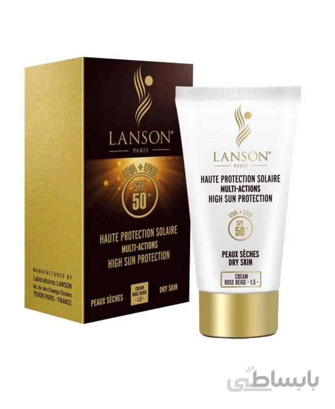 کرم ضد آفتاب لانسون رنگی مدل Multi action ا Lanson colored sunscreen model Multi action