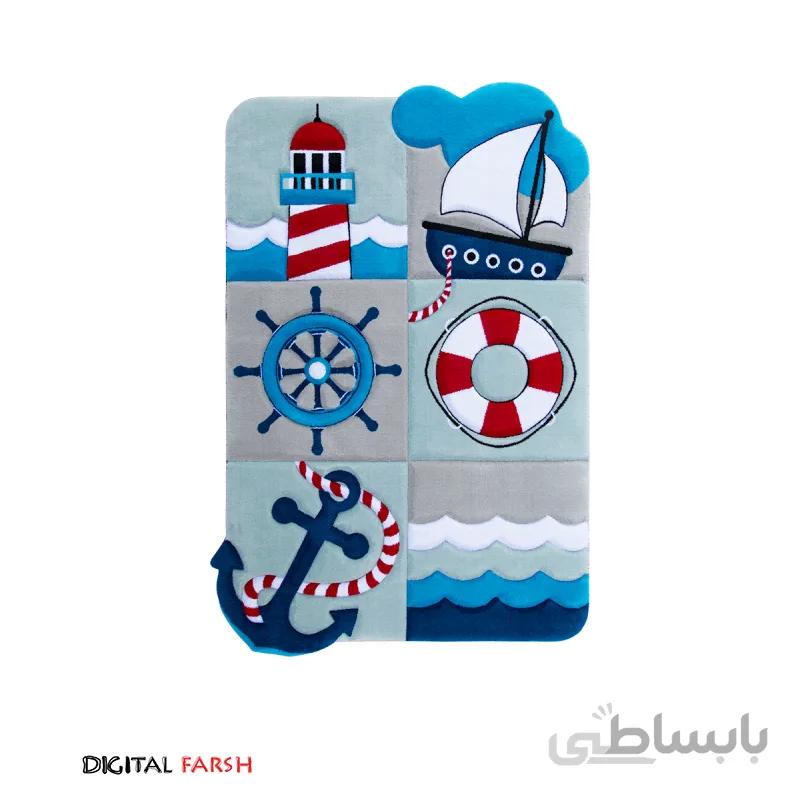 فرش کودک زرباف طرح ملوانی