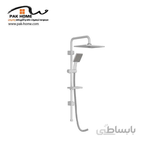 علم دوش شودر مدل آلما (سفید-کروم) ا Shouder