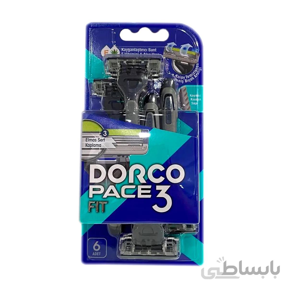 خودتراش دورکو مدل PACE 3 FIT سه تیغ 6 عددی