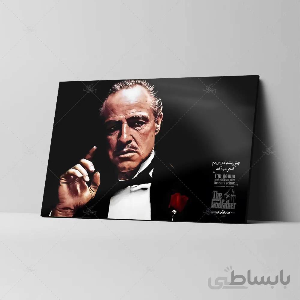 تابلو شاسی آواویز مدل مارلون براندو طرح فیلم پدر خوانده کد 4G435