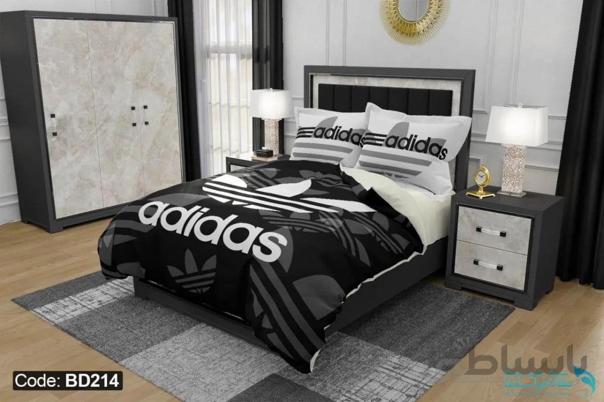 روتختی طرح adidas برند دکو کد BD214 | دارای قابلیت تغییر رنگ پشت لحاف و ملحفه
